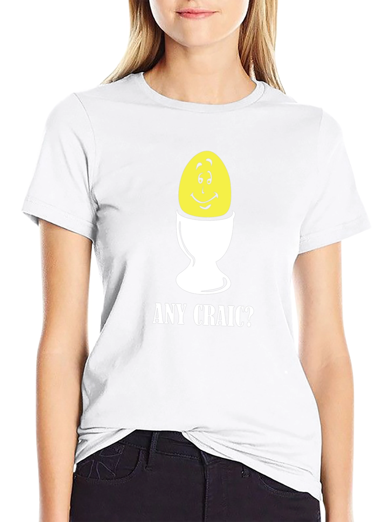 Funny Egg Cup T-Shirt - Any Craic? Novelty Tee
