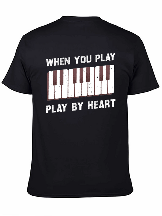 Play By Heart Piano Keys Graphic Tee