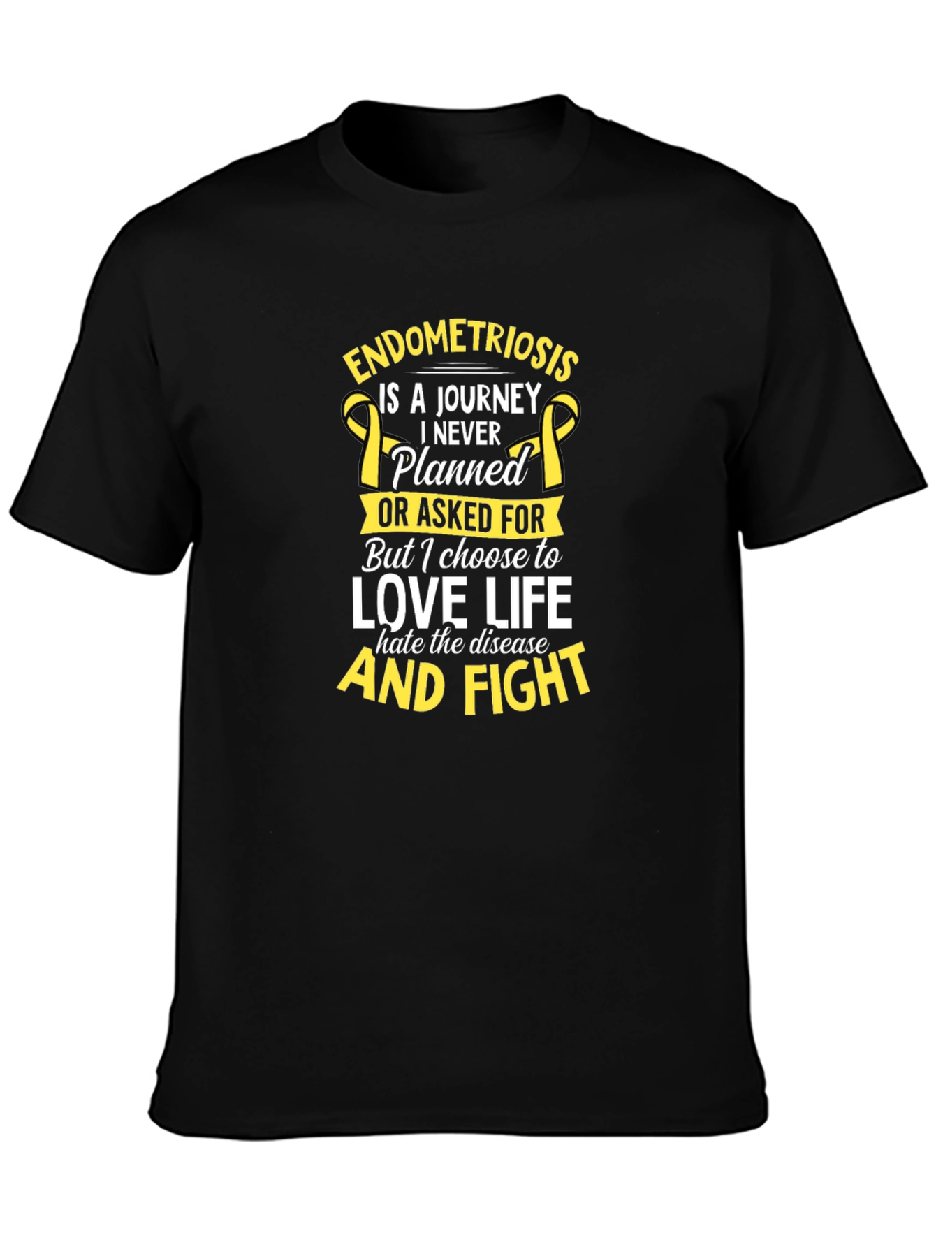 Endometriosis Awareness T-Shirt - Love Life & Fight Design