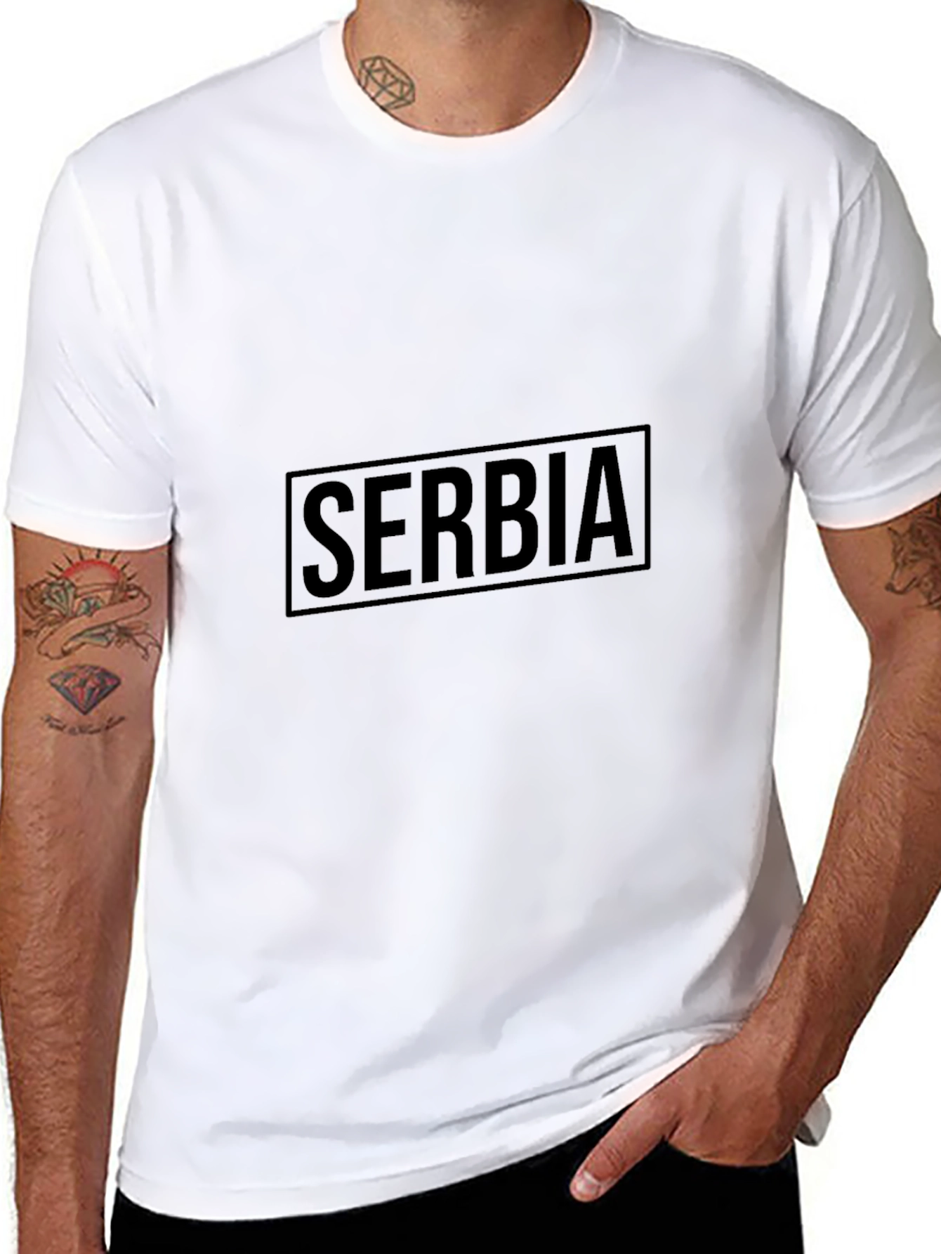 Serbia Graphic Tee - Classic Black T-Shirt