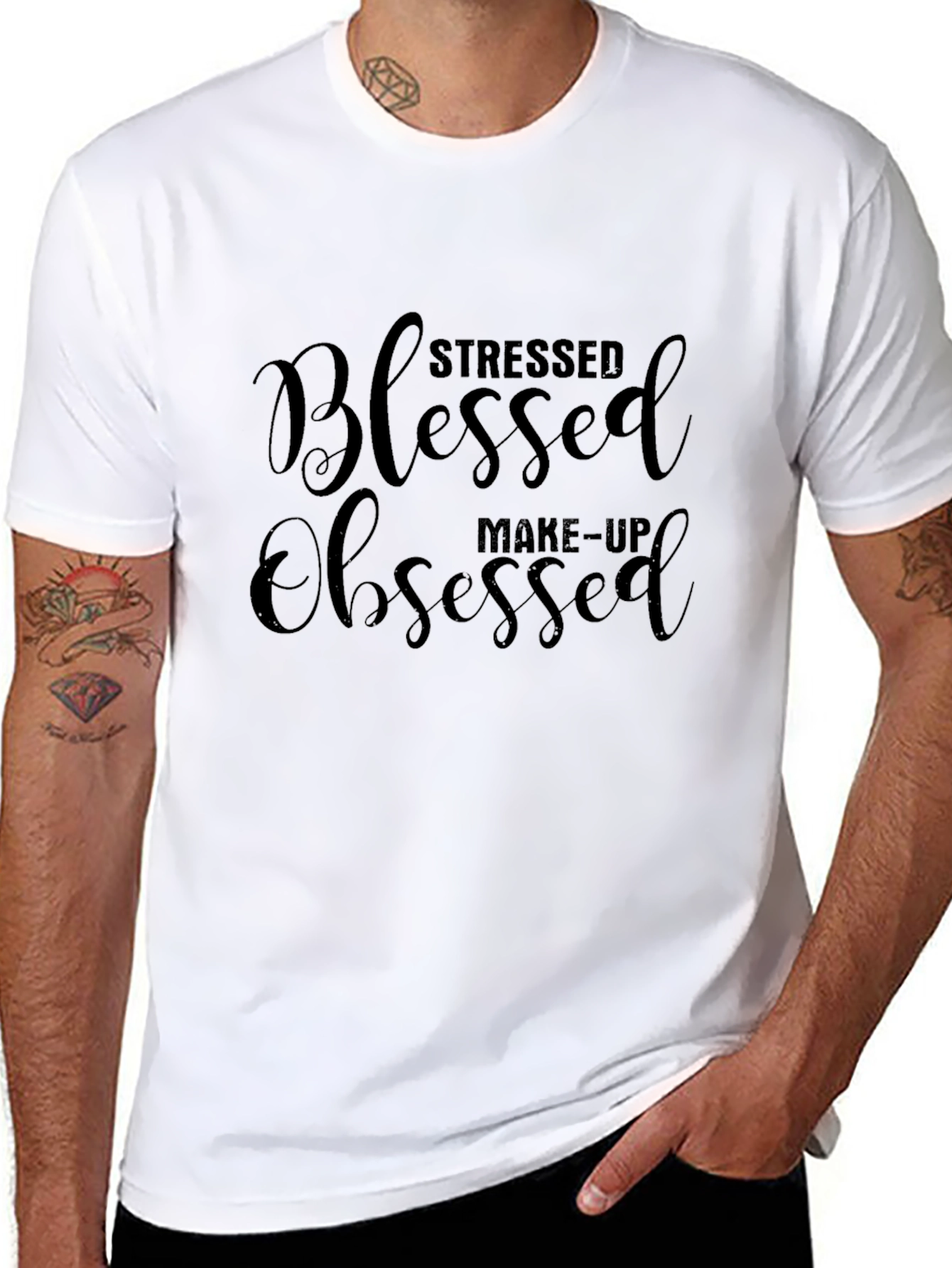 Stressed Blessed Makeup Obsessed T-Shirt
