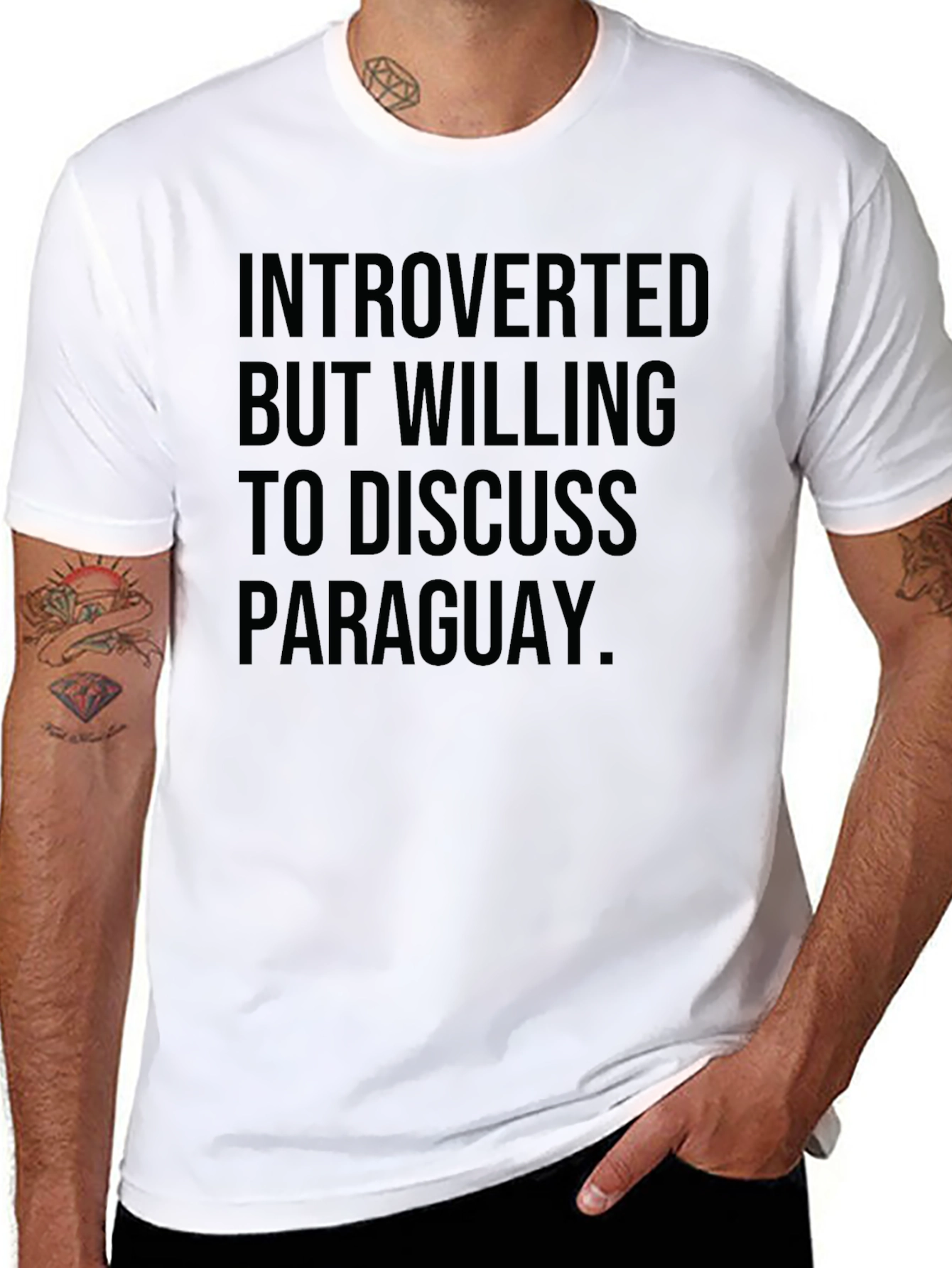 Introverted Paraguay T-Shirt - Funny Graphic Tee