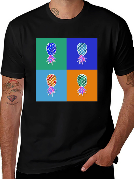 Pop Art Pineapple Graphic Tee - Funky & Fresh