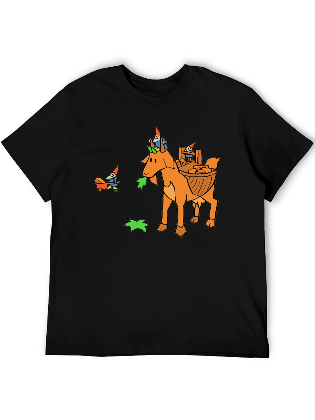 Whimsical Gnome Goat T-Shirt - Unique Graphic Tee