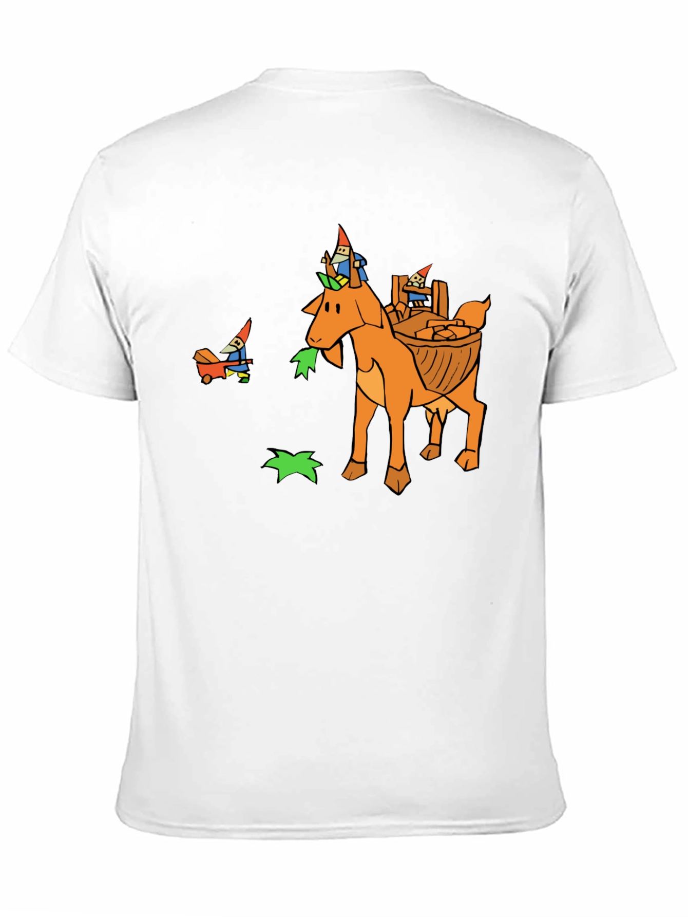 Whimsical Gnome Goat T-Shirt - Unique Graphic Tee