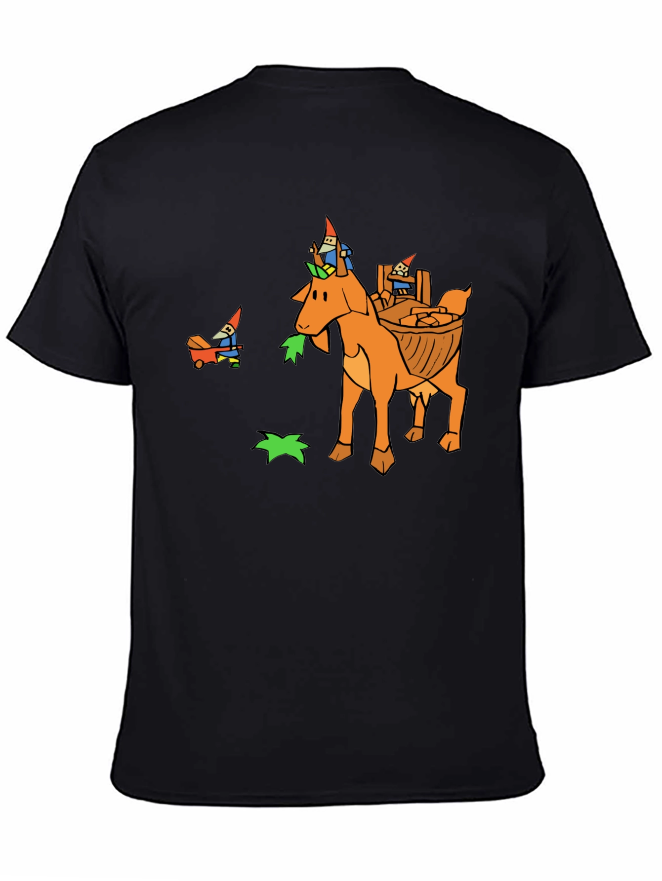 Whimsical Gnome Goat T-Shirt - Unique Graphic Tee