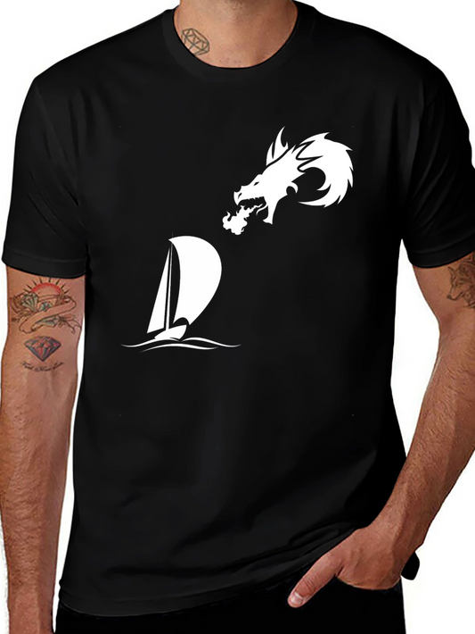 Dragon & Sailboat Graphic Tee