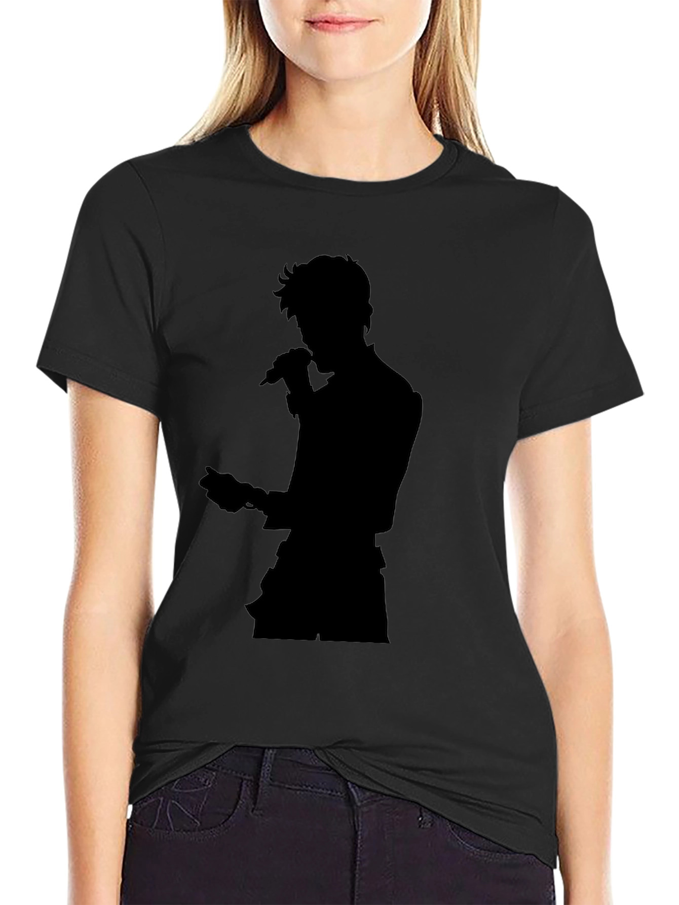 Silhouette Singer Black T-Shirt