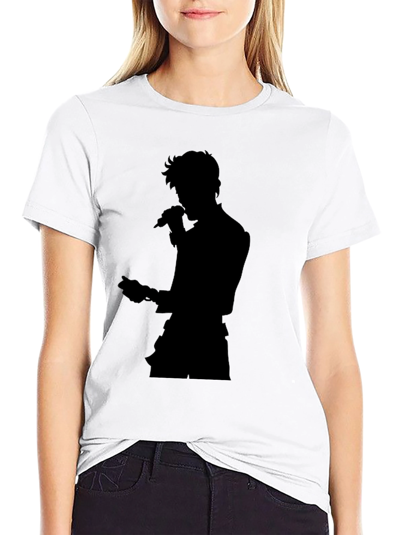 Silhouette Singer Black T-Shirt