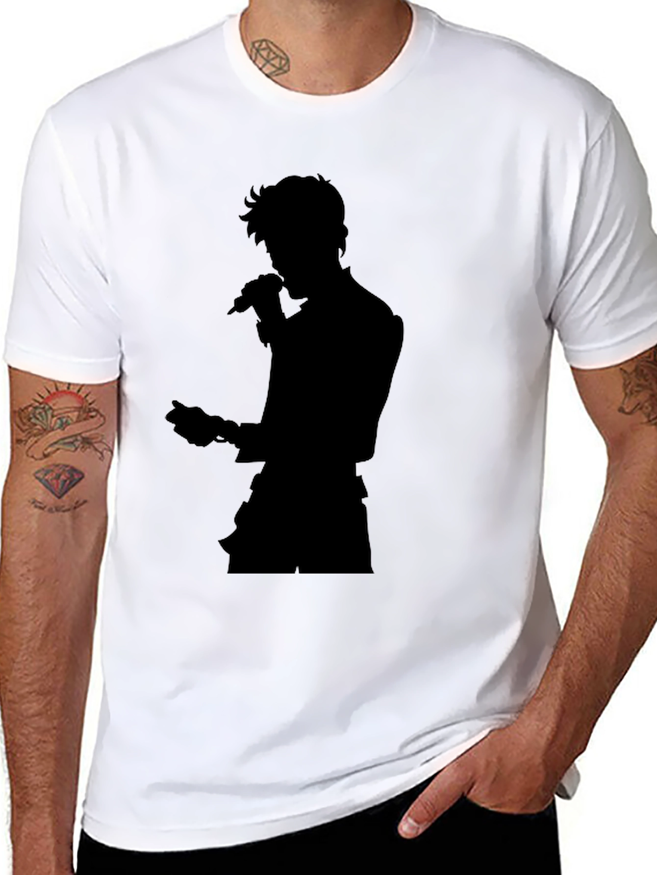 Silhouette Singer Black T-Shirt