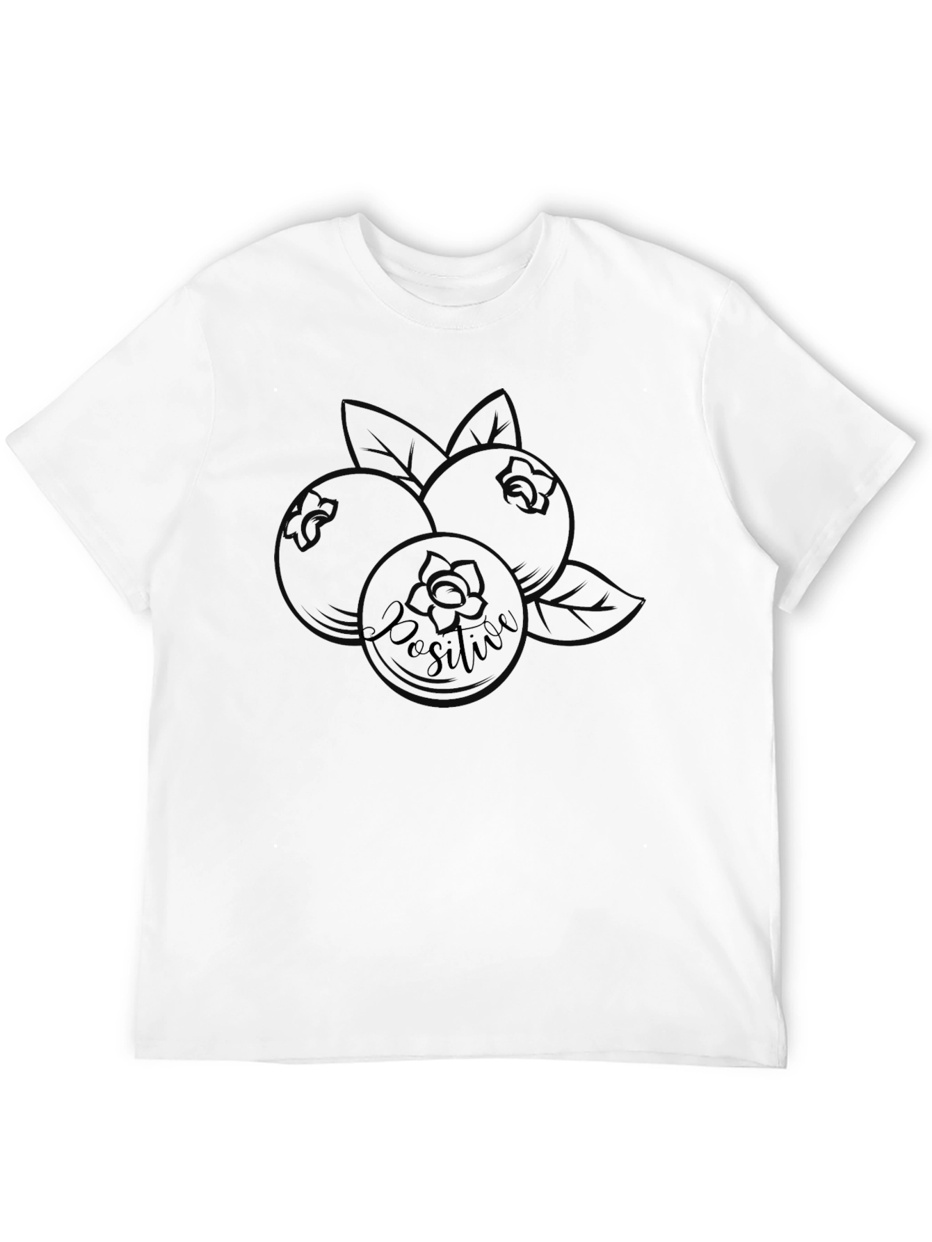 Positive Blueberry Graphic T-Shirt