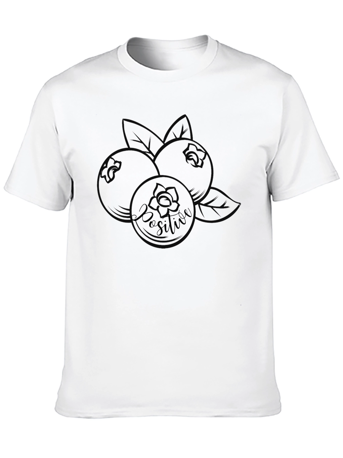 Positive Blueberry Graphic T-Shirt