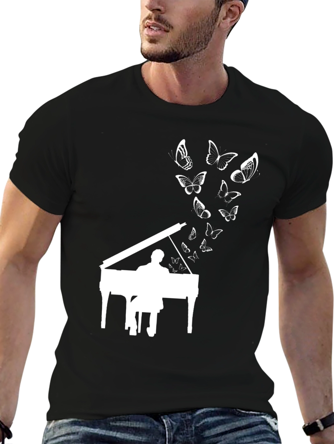 Piano Player Butterfly T-Shirt
