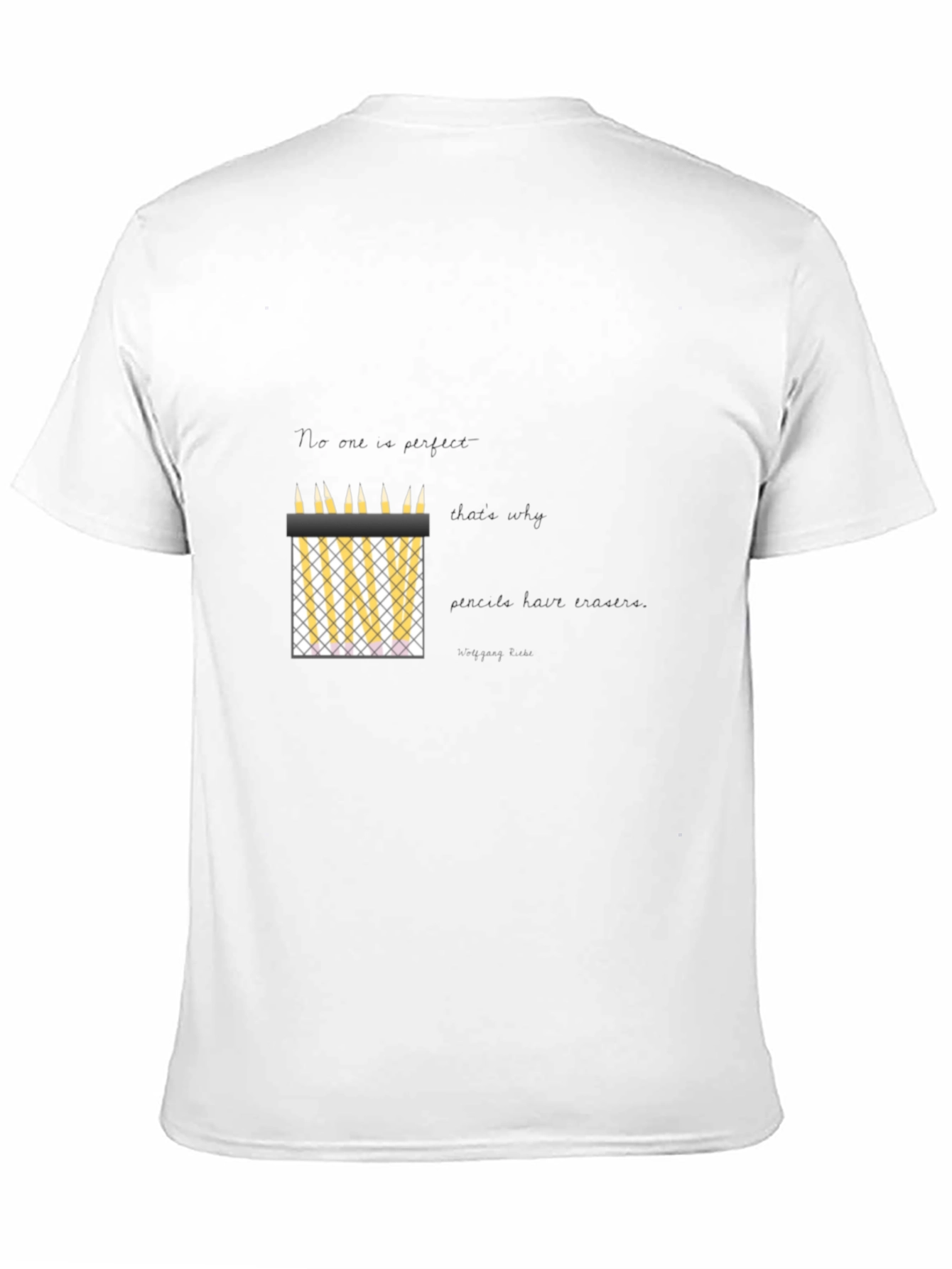 Mens Black Graphic Tee - Pencil Fence Design