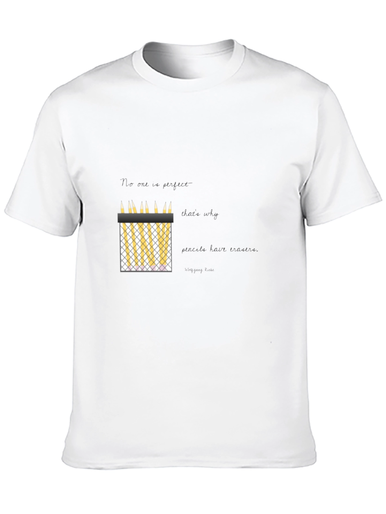 Mens Black Graphic Tee - Pencil Fence Design