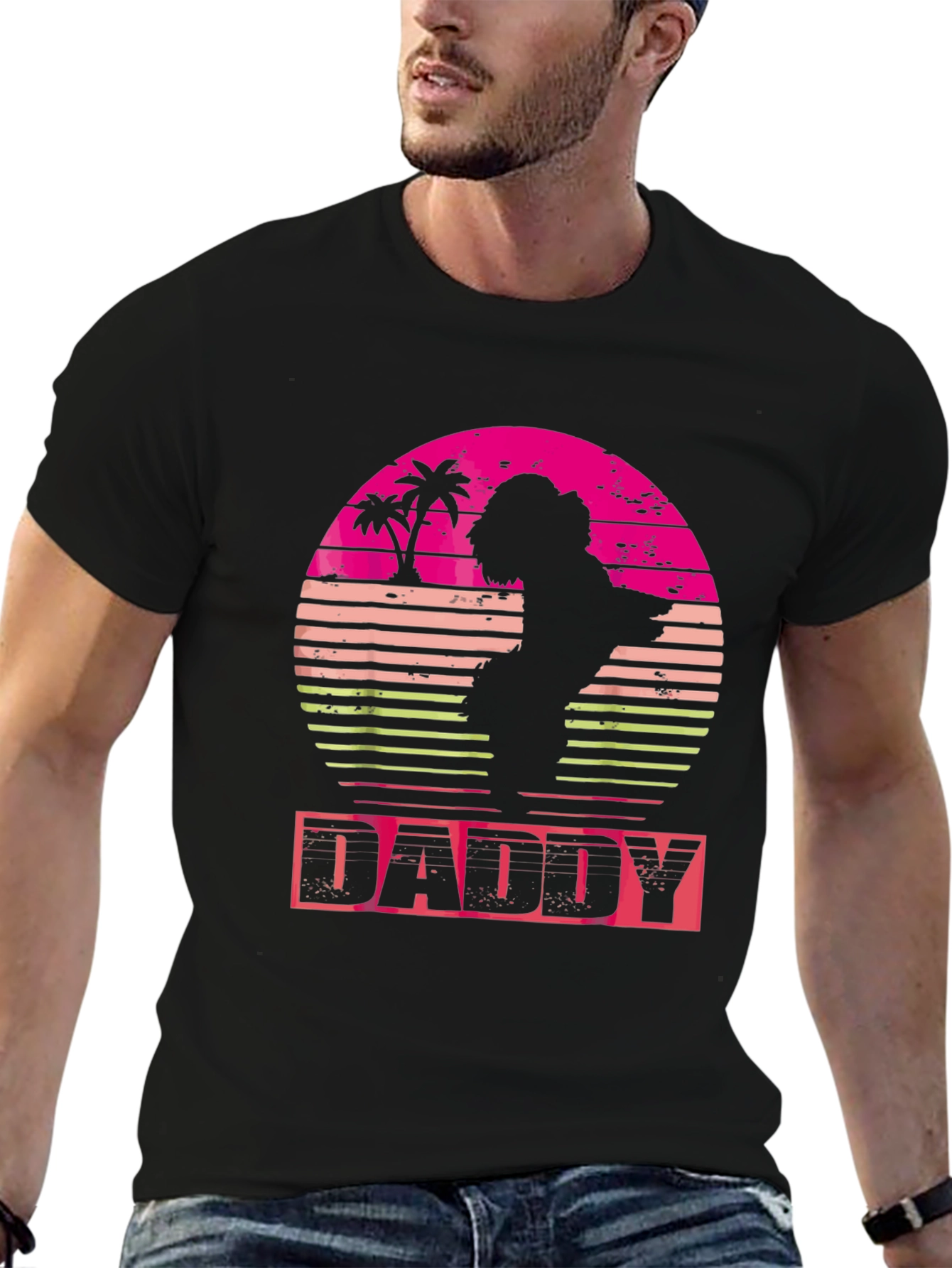 Retro Sunset Daddy T-Shirt - Fathers Day Gift