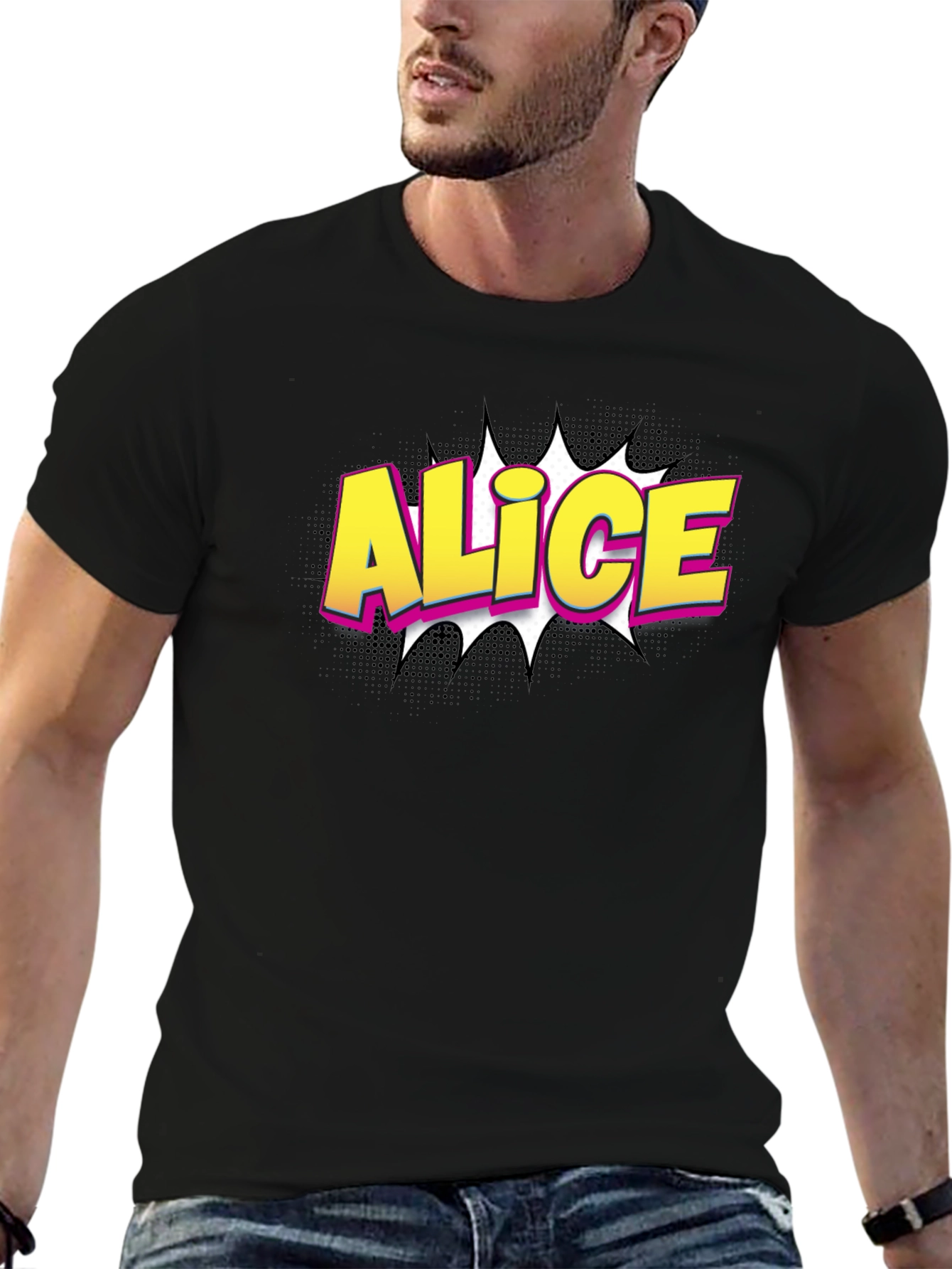 Alice Comic Style Graphic T-Shirt