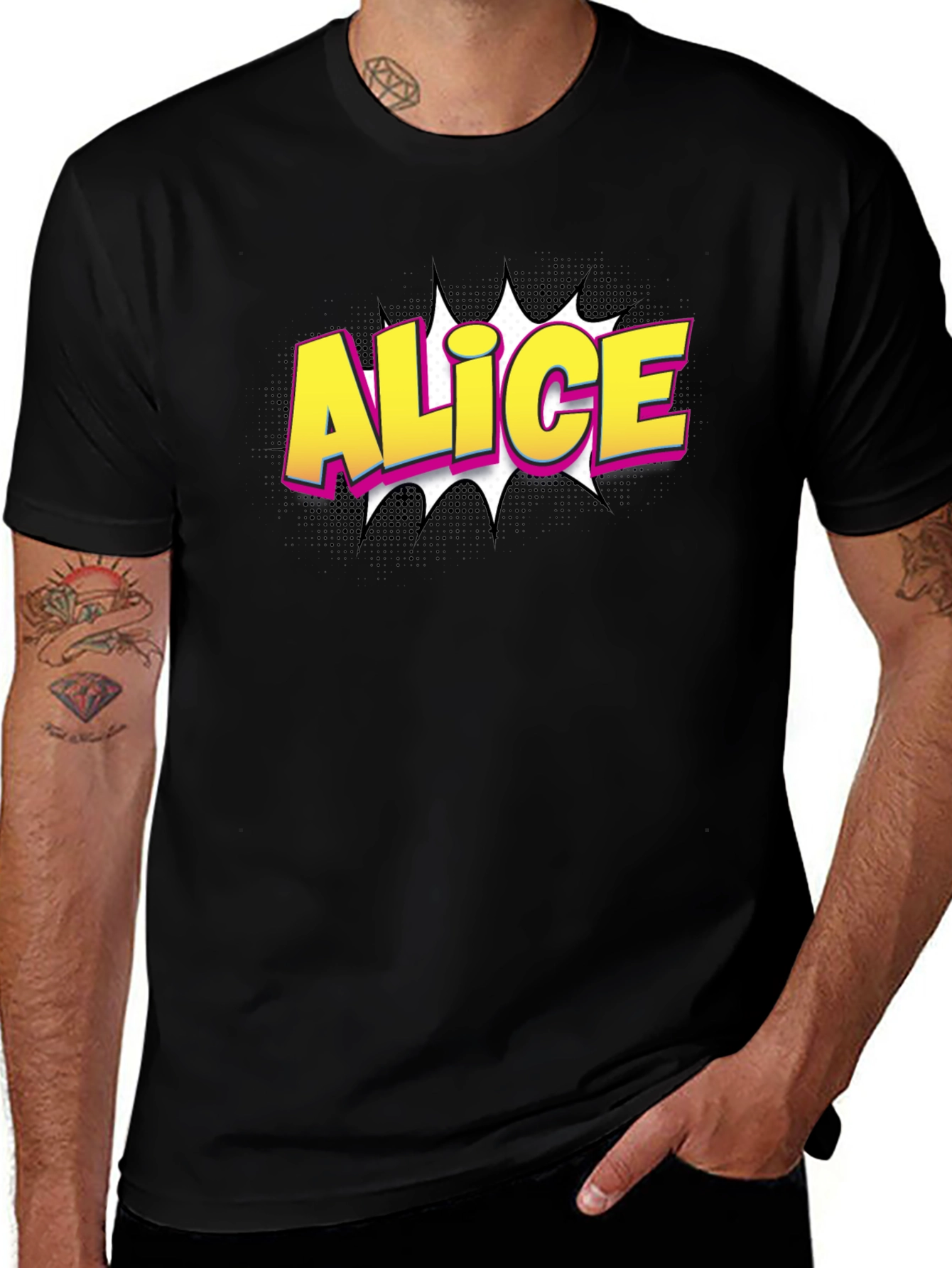 Alice Comic Style Graphic T-Shirt