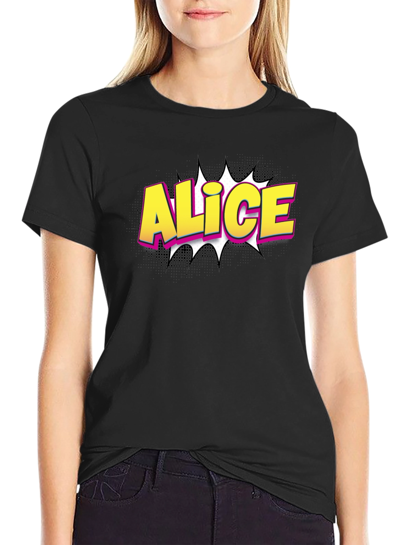 Alice Comic Style Graphic T-Shirt