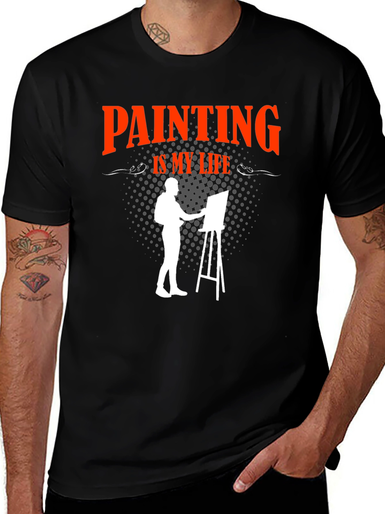 Painting is My Life Black T-Shirt