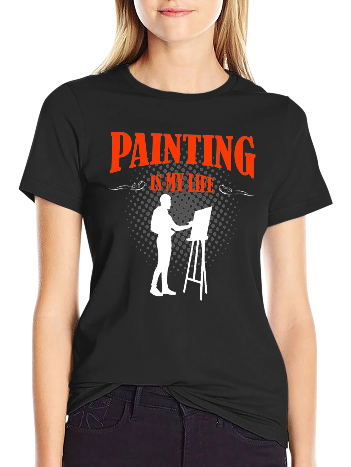 Painting is My Life Black T-Shirt