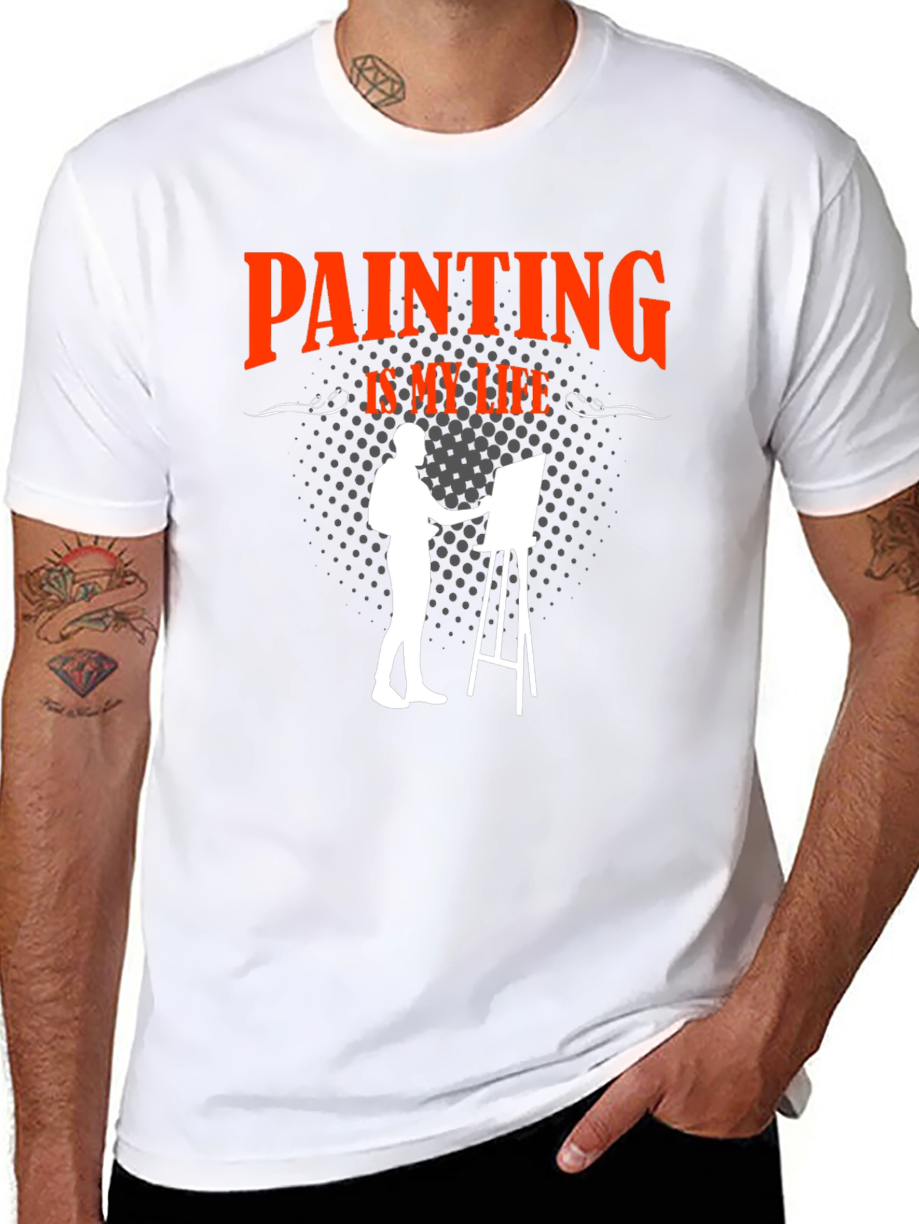 Painting is My Life Black T-Shirt