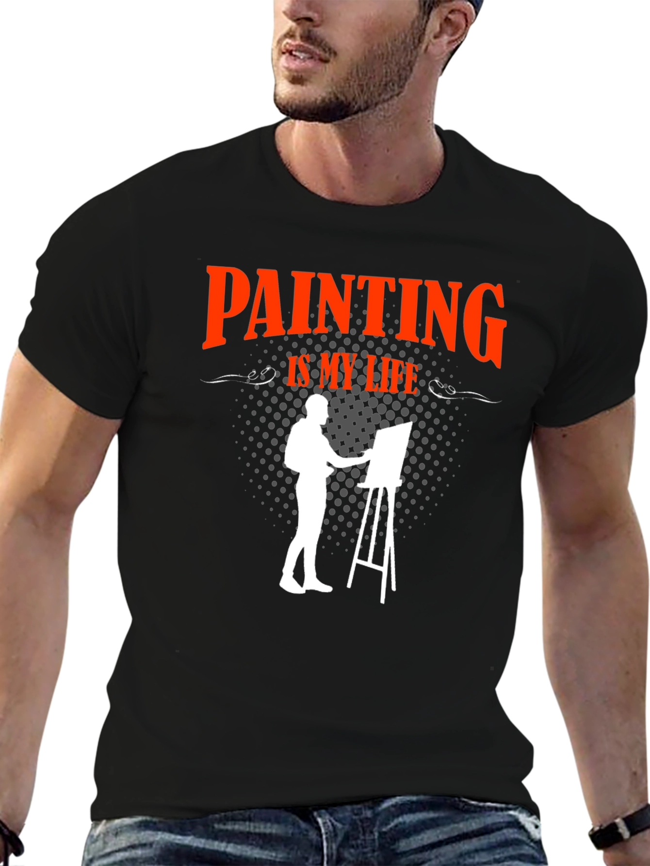 Painting is My Life Black T-Shirt