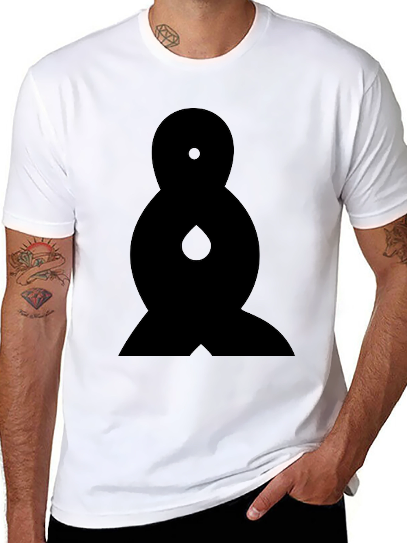 Abstract Graphic Tee - Black Cotton Comfort