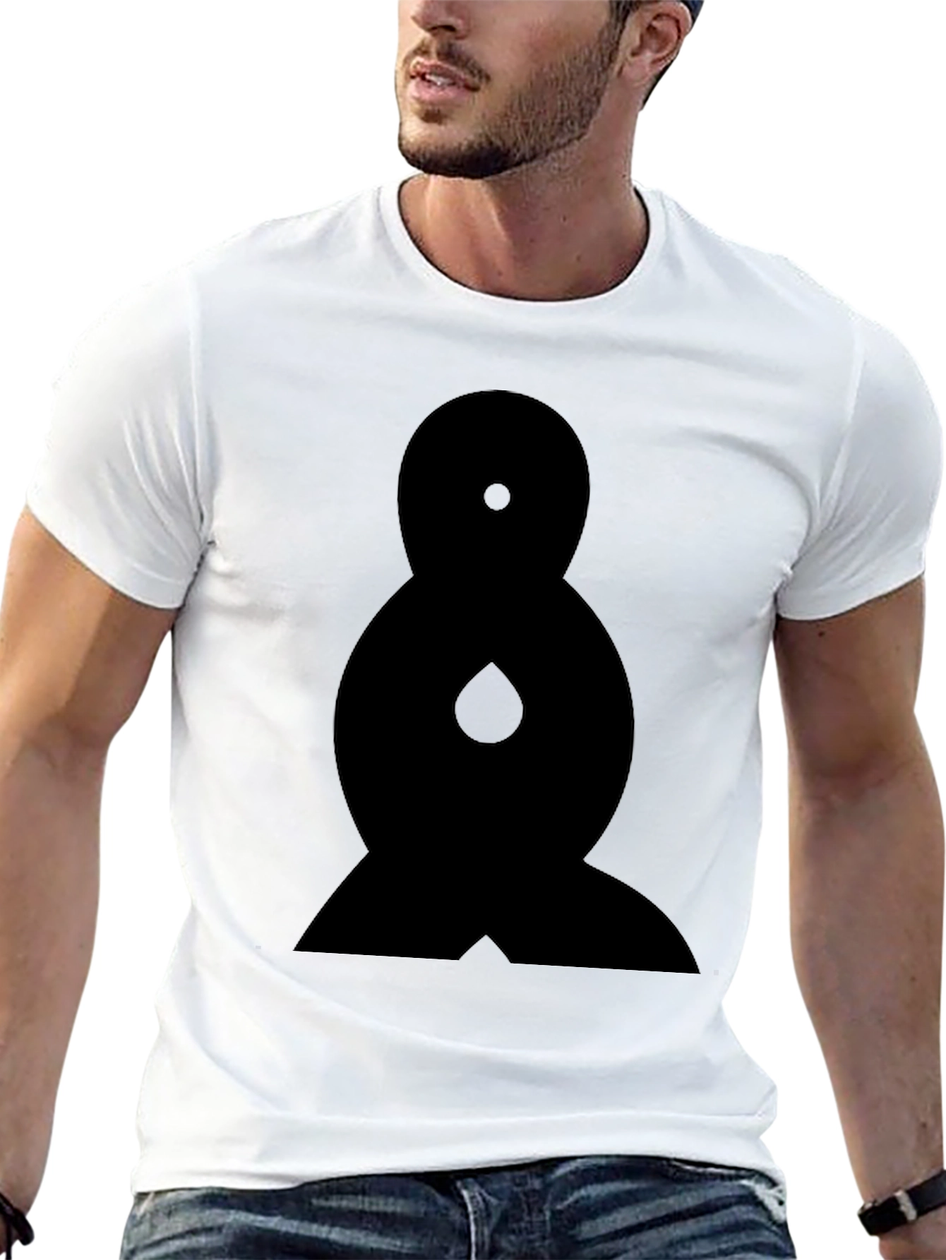 Abstract Graphic Tee - Black Cotton Comfort