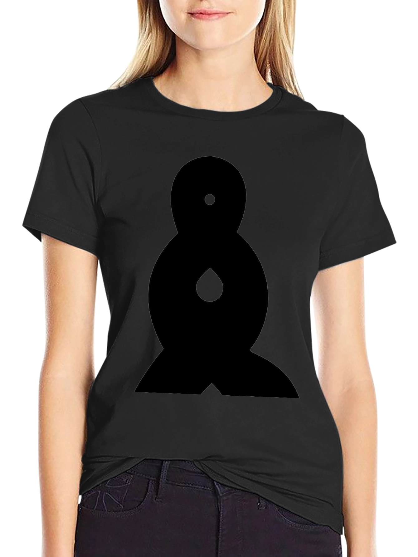 Abstract Graphic Tee - Black Cotton Comfort