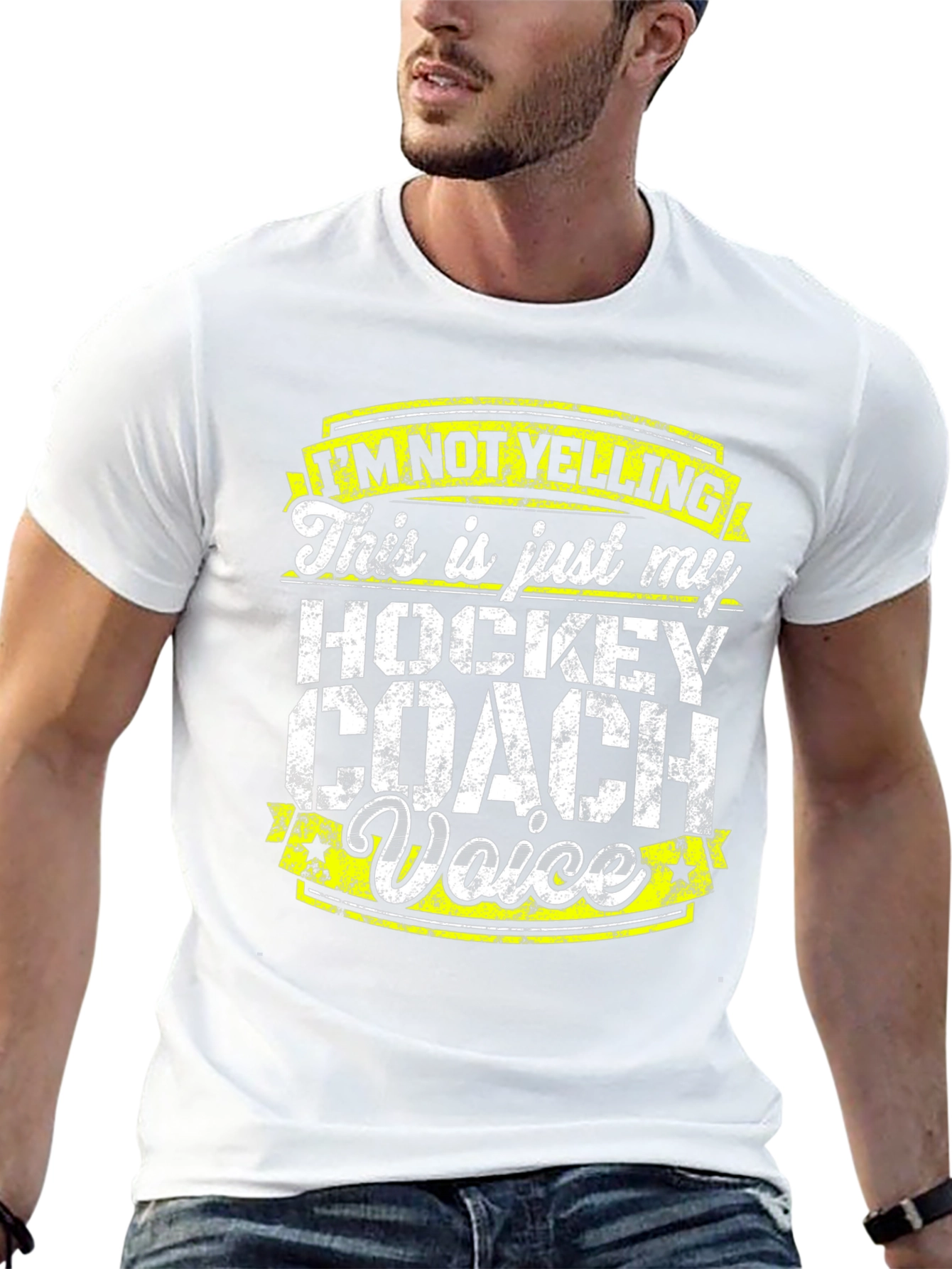Hockey Coach Voice T-Shirt - Funny Sports Tee