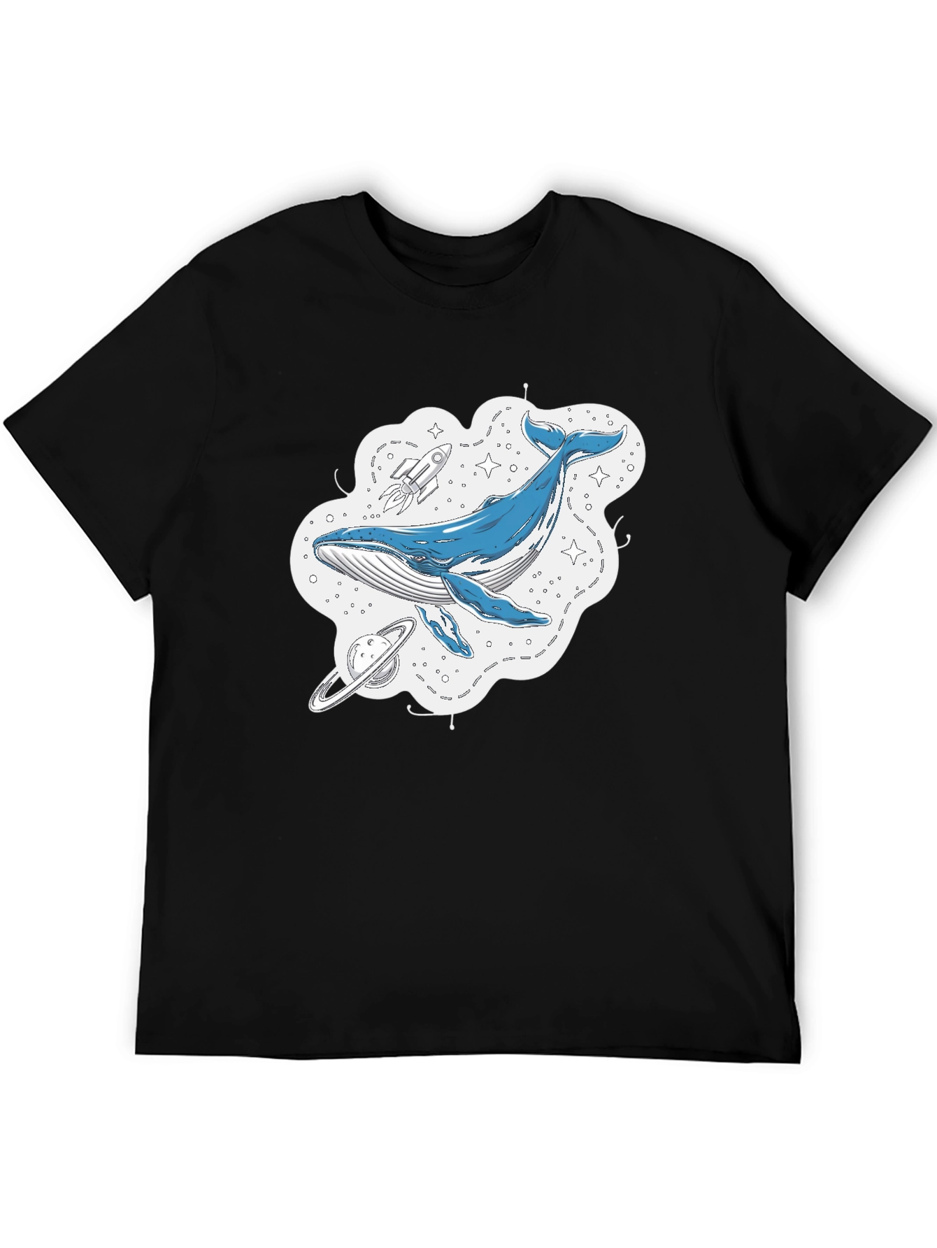 Whale Galaxy Graphic T-Shirt - Space Adventure Tee