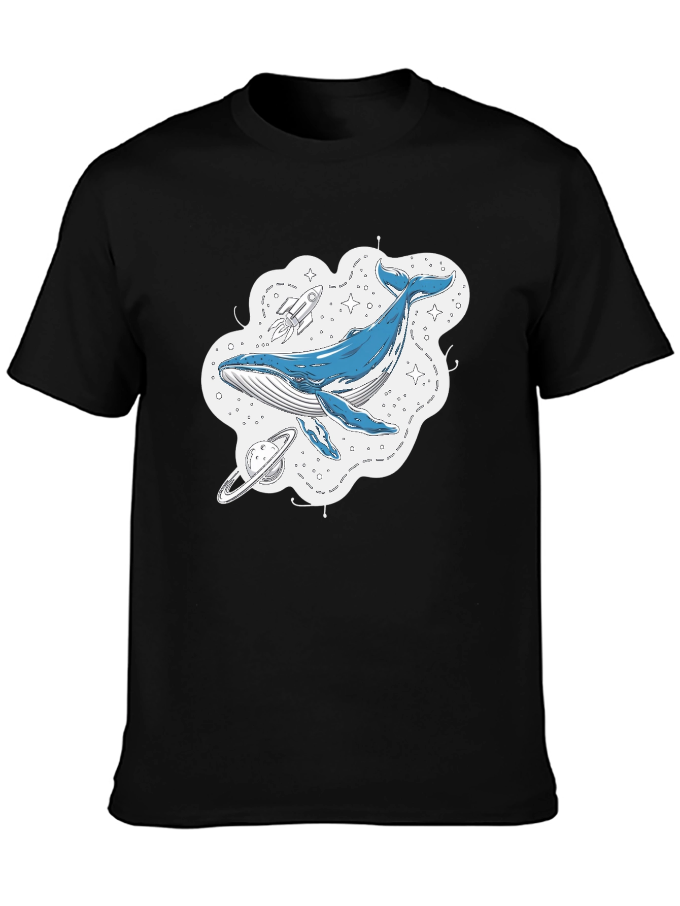 Whale Galaxy Graphic T-Shirt - Space Adventure Tee