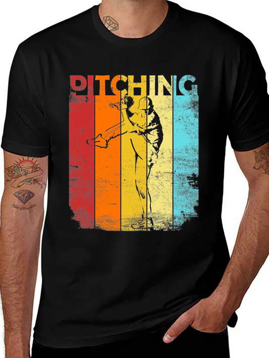 Vintage Pitching Retro Baseball T-Shirt