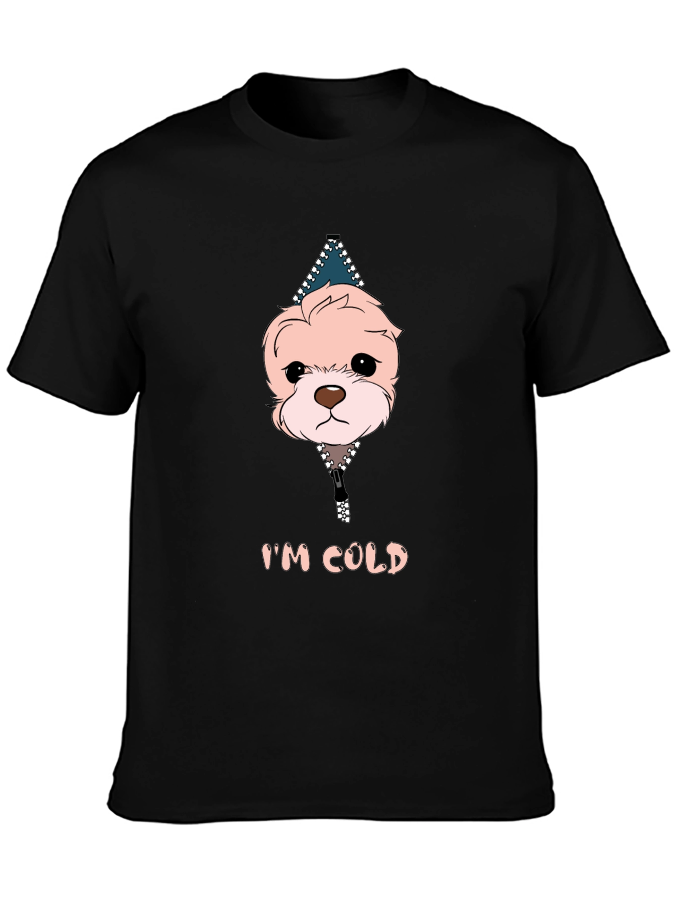 Im Cold Dog Graphic Black T-Shirt
