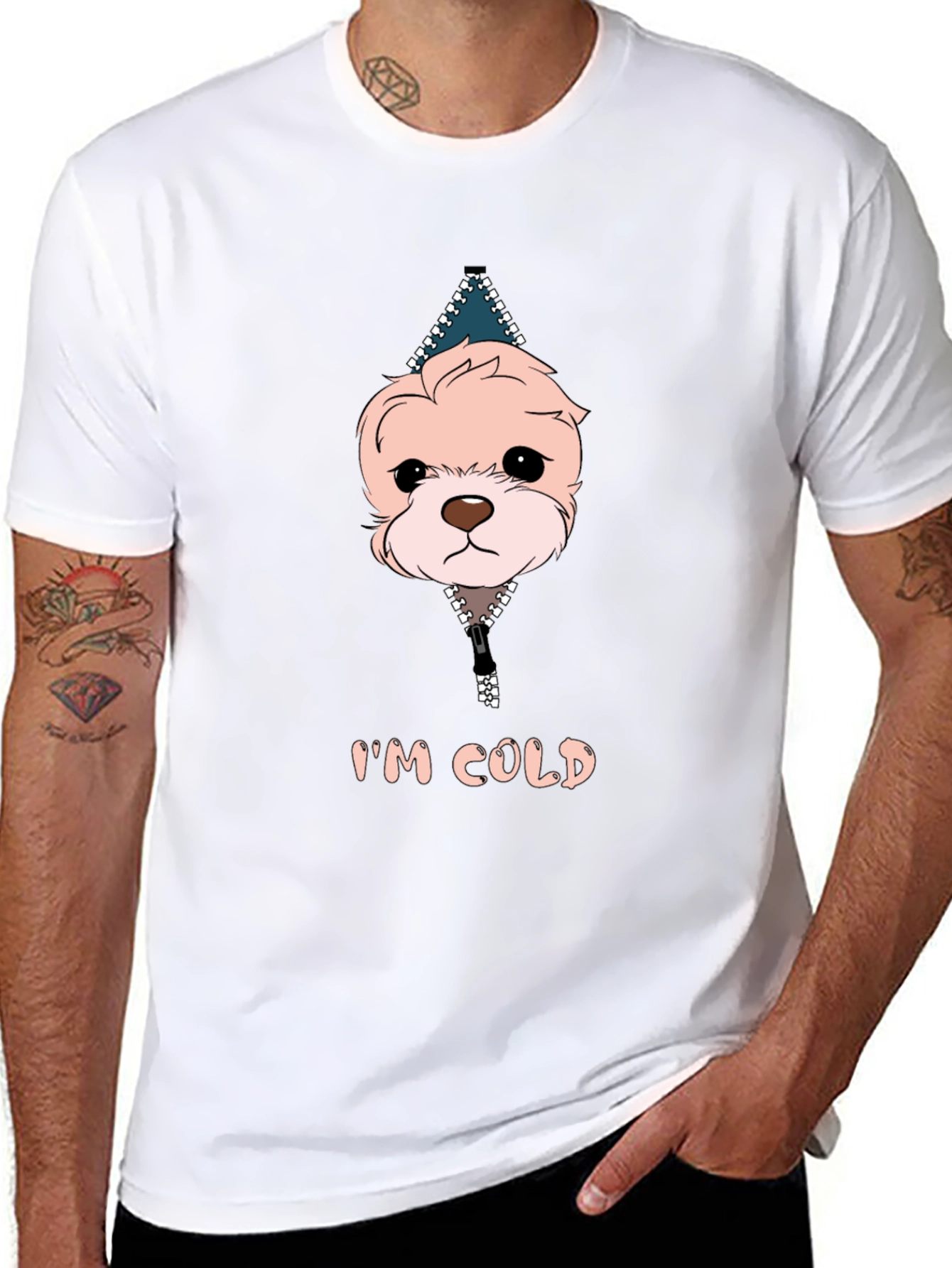 Im Cold Dog Graphic Black T-Shirt