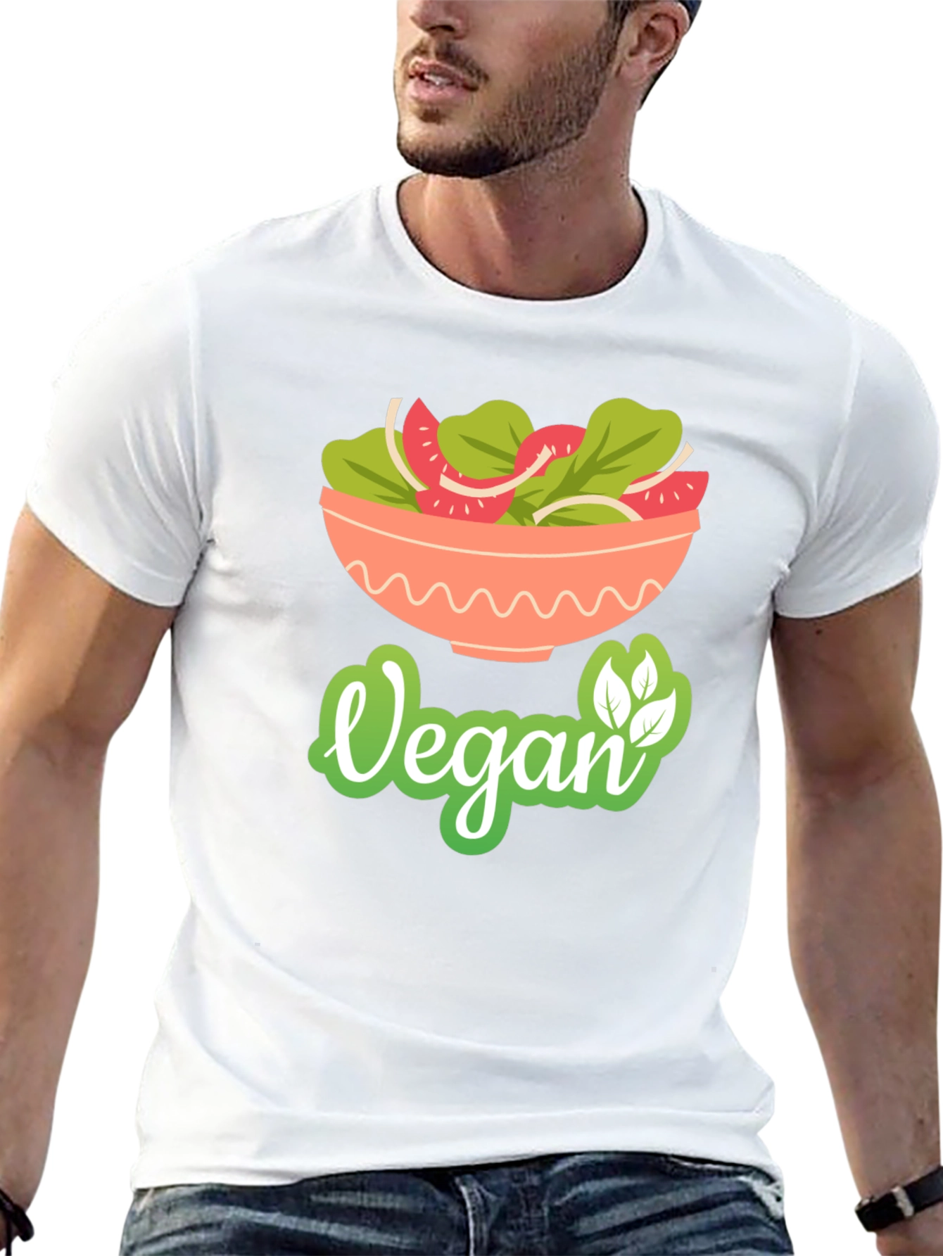 Vegan Salad Bowl T-Shirt - Fresh & Healthy