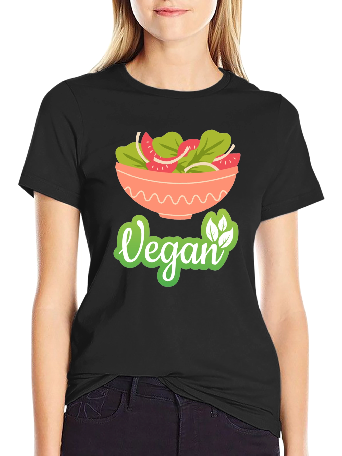 Vegan Salad Bowl T-Shirt - Fresh & Healthy