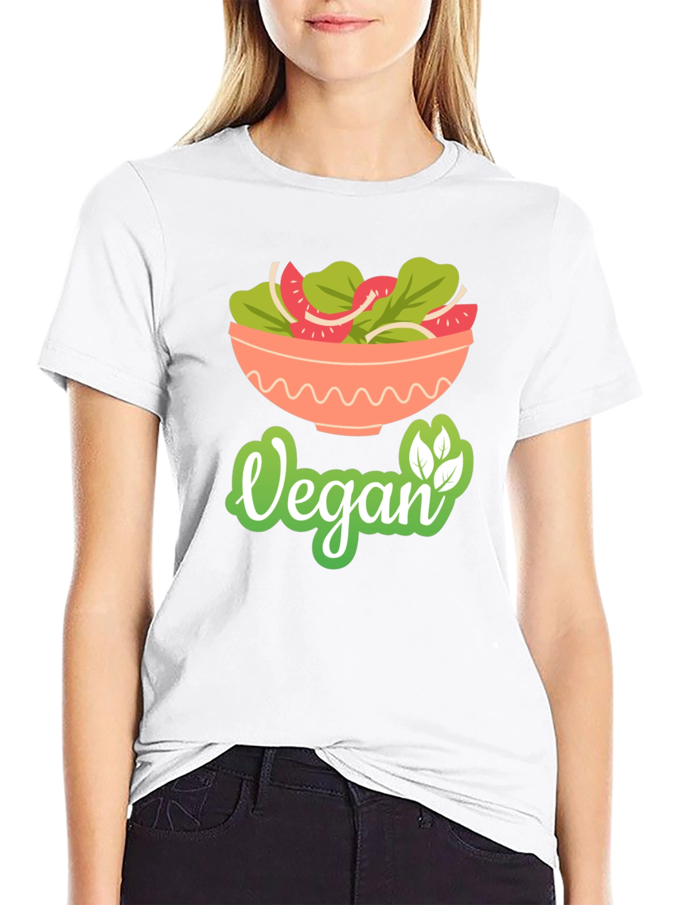 Vegan Salad Bowl T-Shirt - Fresh & Healthy