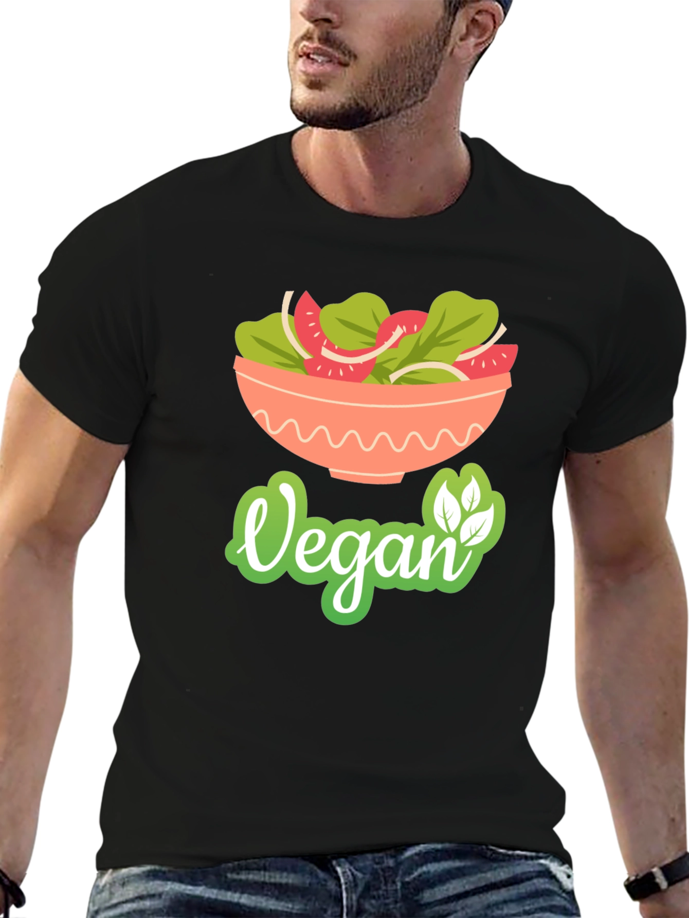 Vegan Salad Bowl T-Shirt - Fresh & Healthy