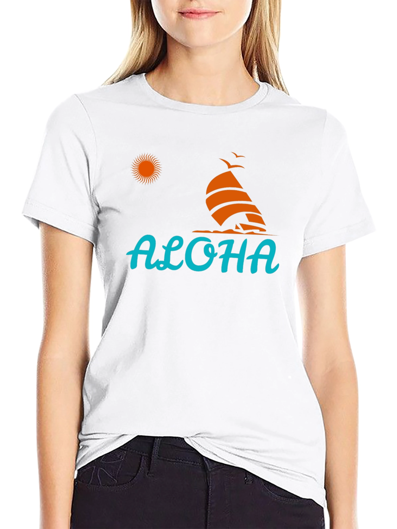 Aloha Graphic Tee - Black - Tropical Vibe