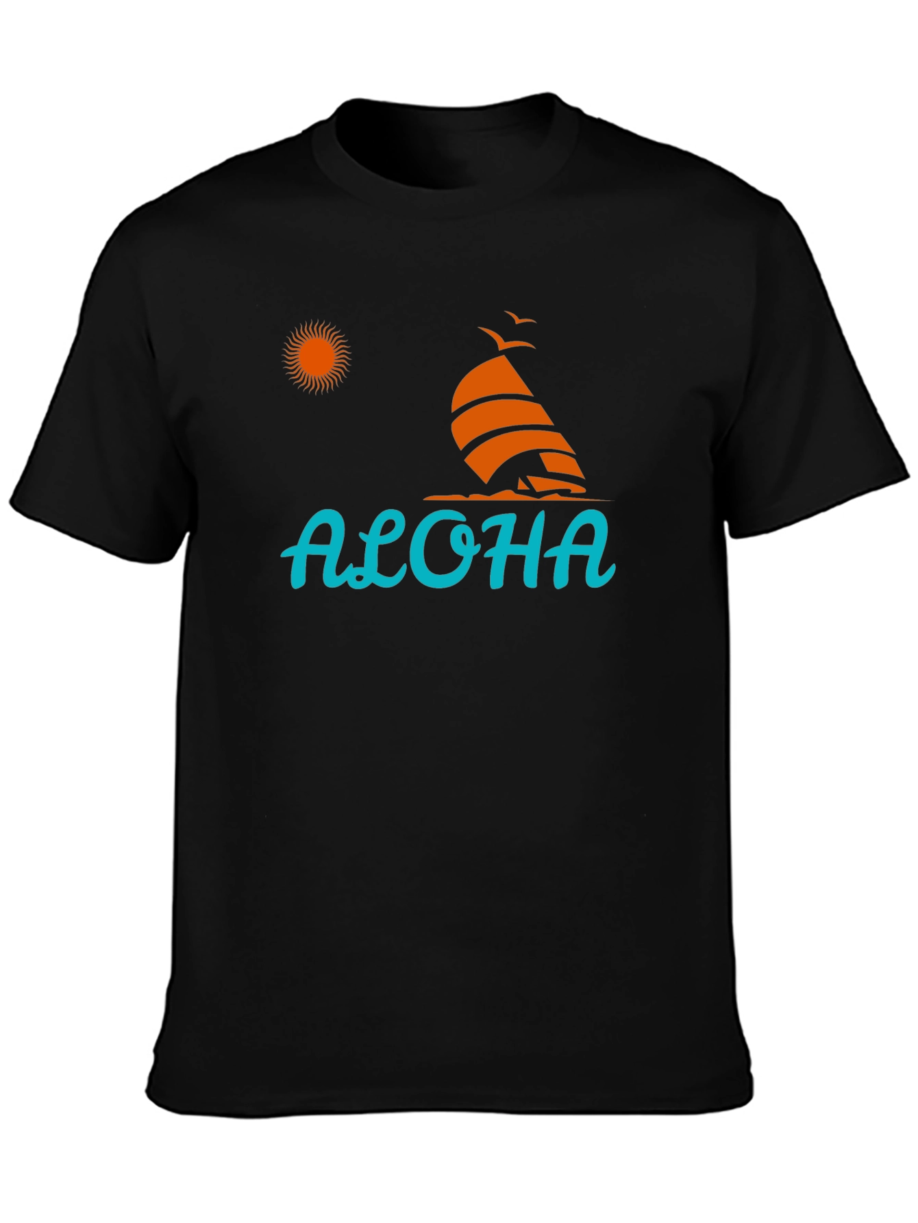 Aloha Graphic Tee - Black - Tropical Vibe