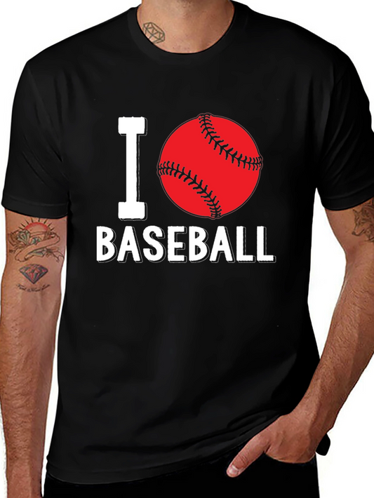 I Love Baseball Graphic T-Shirt