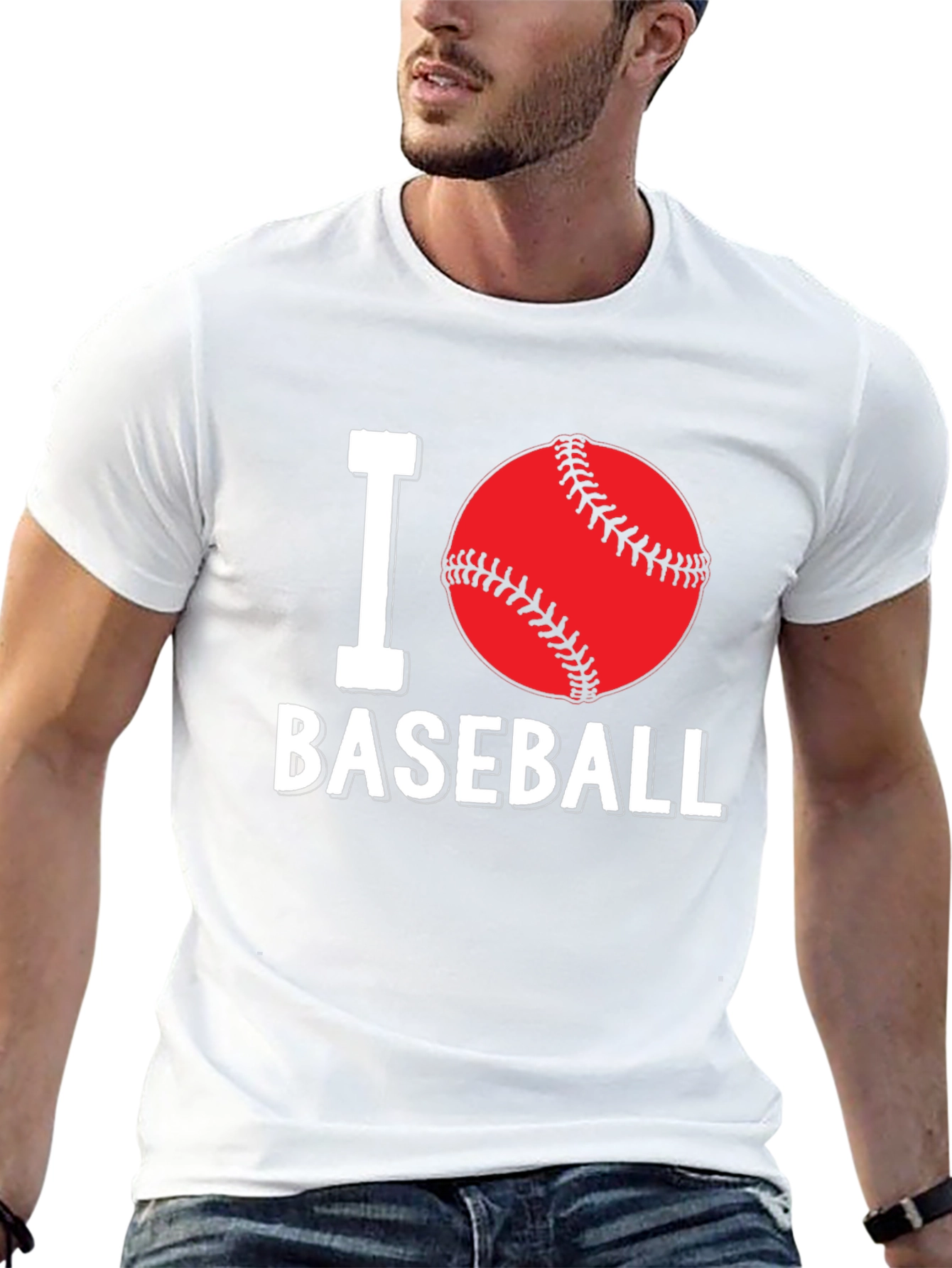 I Love Baseball Graphic T-Shirt