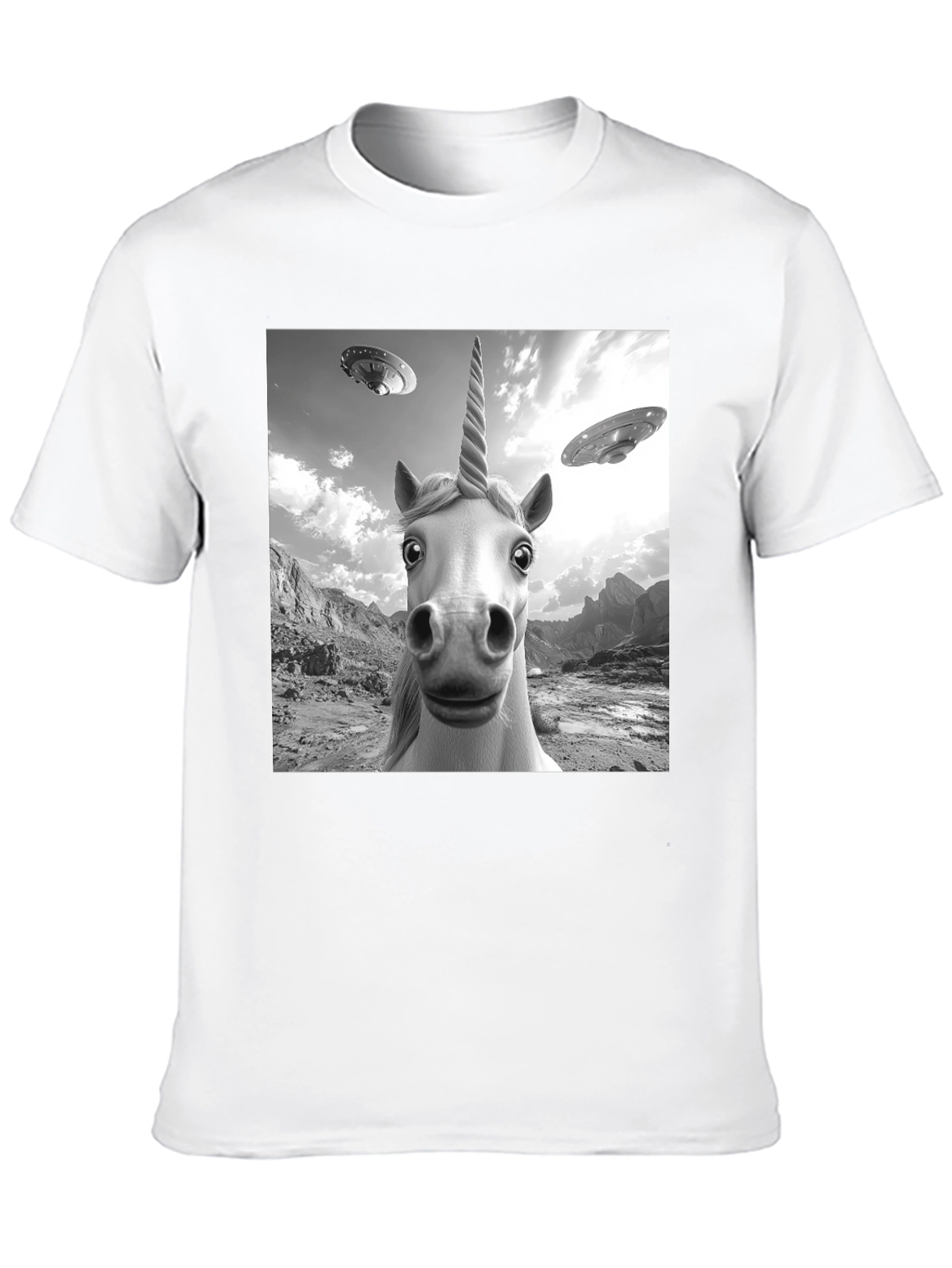 Unicorn UFO Black T-Shirt