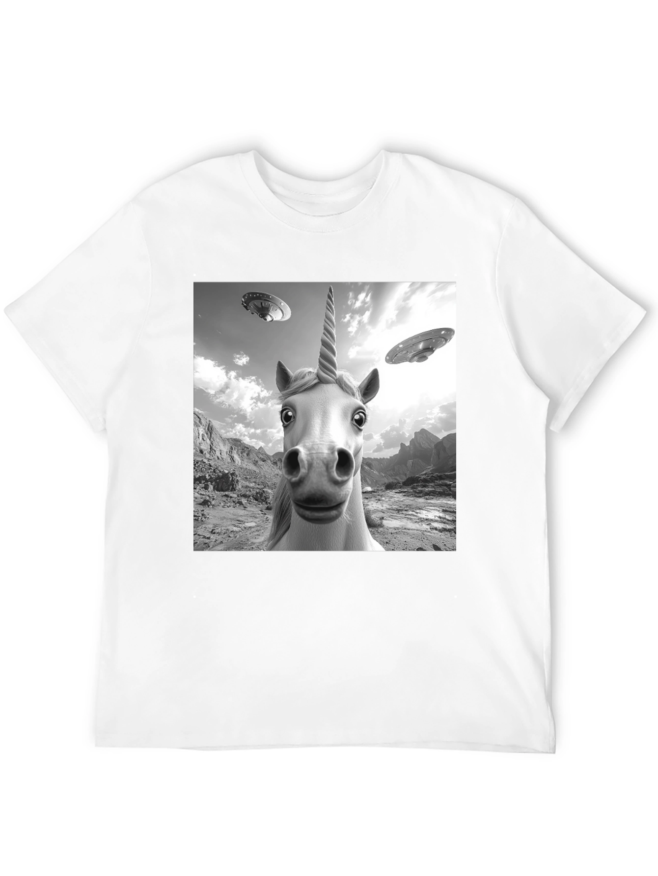 Unicorn UFO Black T-Shirt