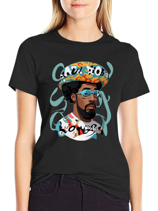 Retro Afro Cartoon Graphic Tee