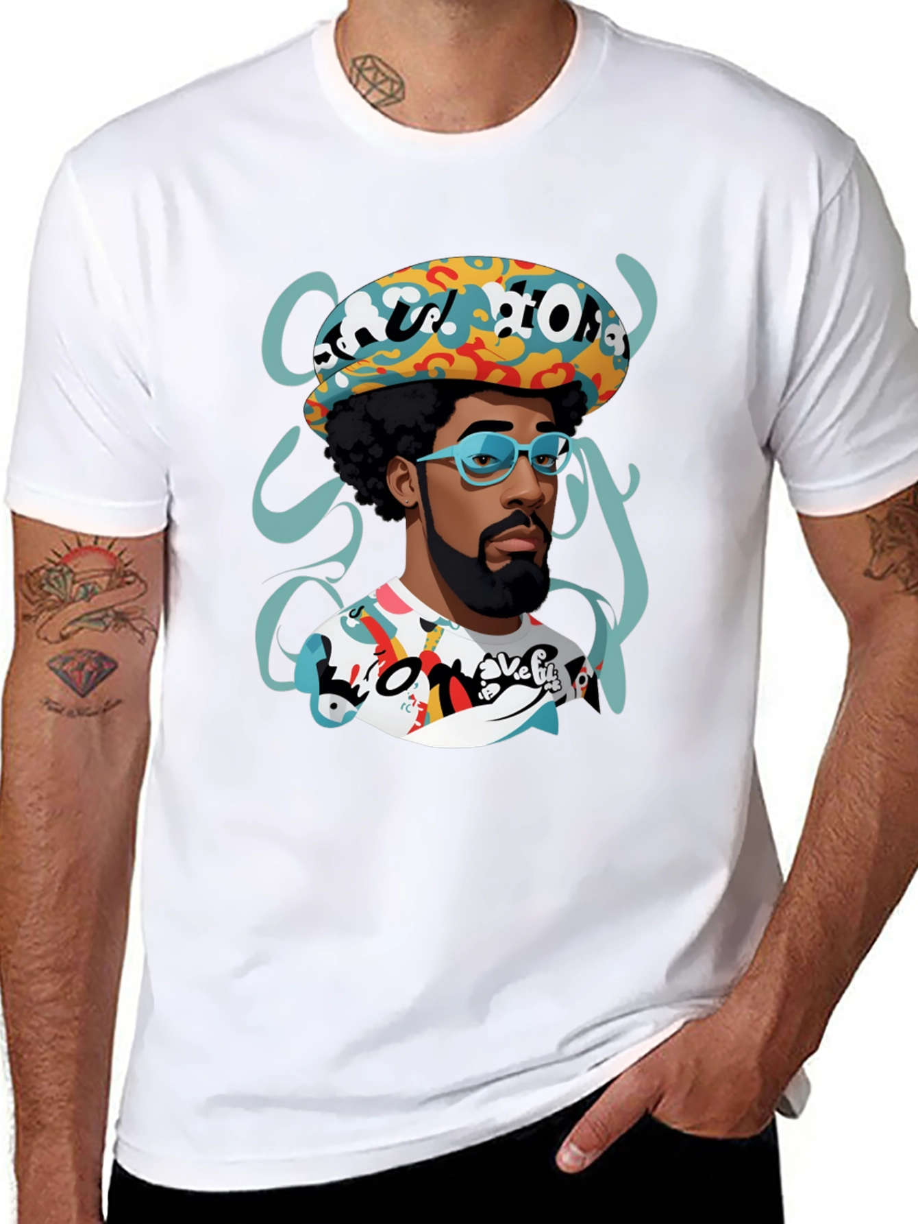 Retro Afro Cartoon Graphic Tee