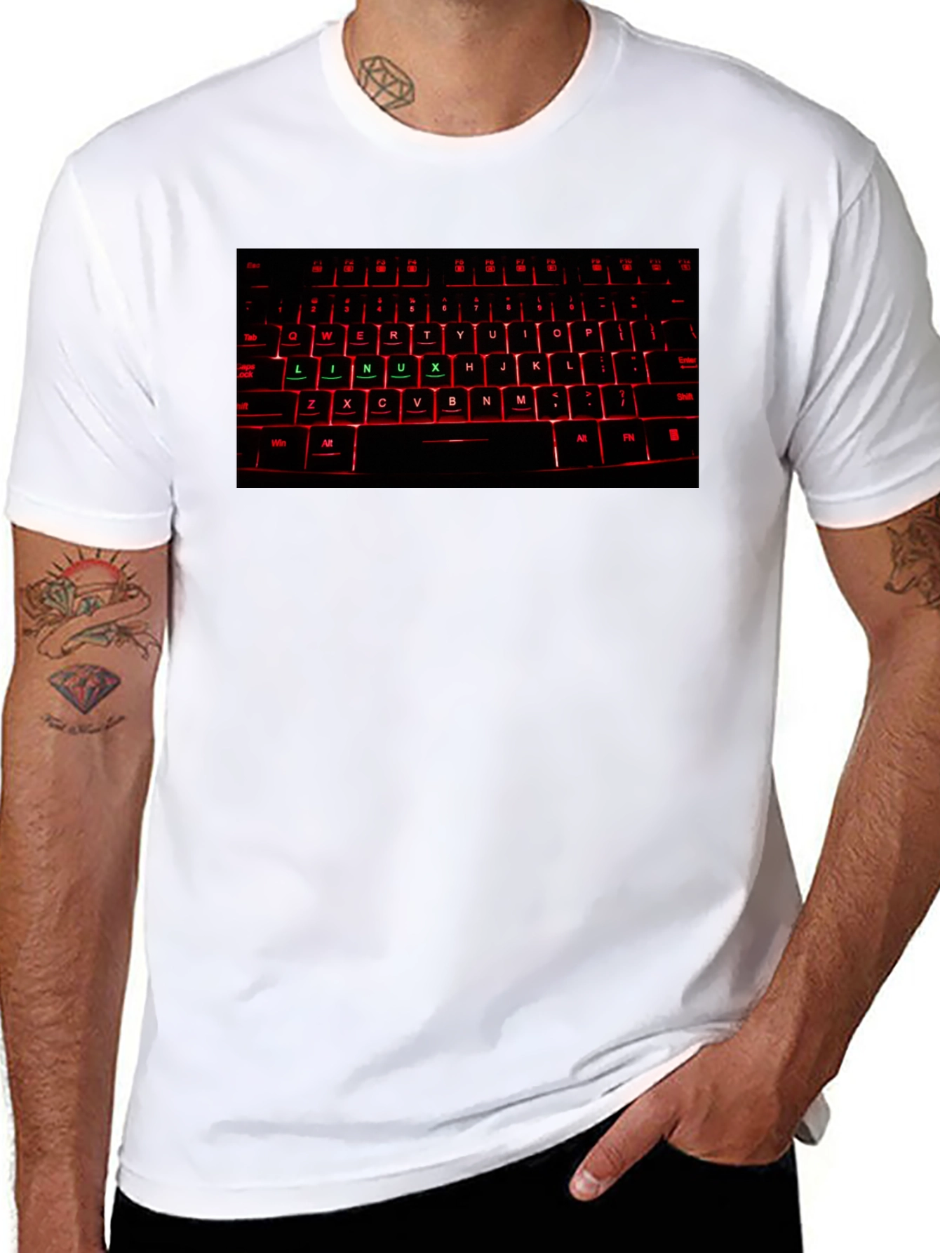 Linux Keyboard T-Shirt - Techie Gift