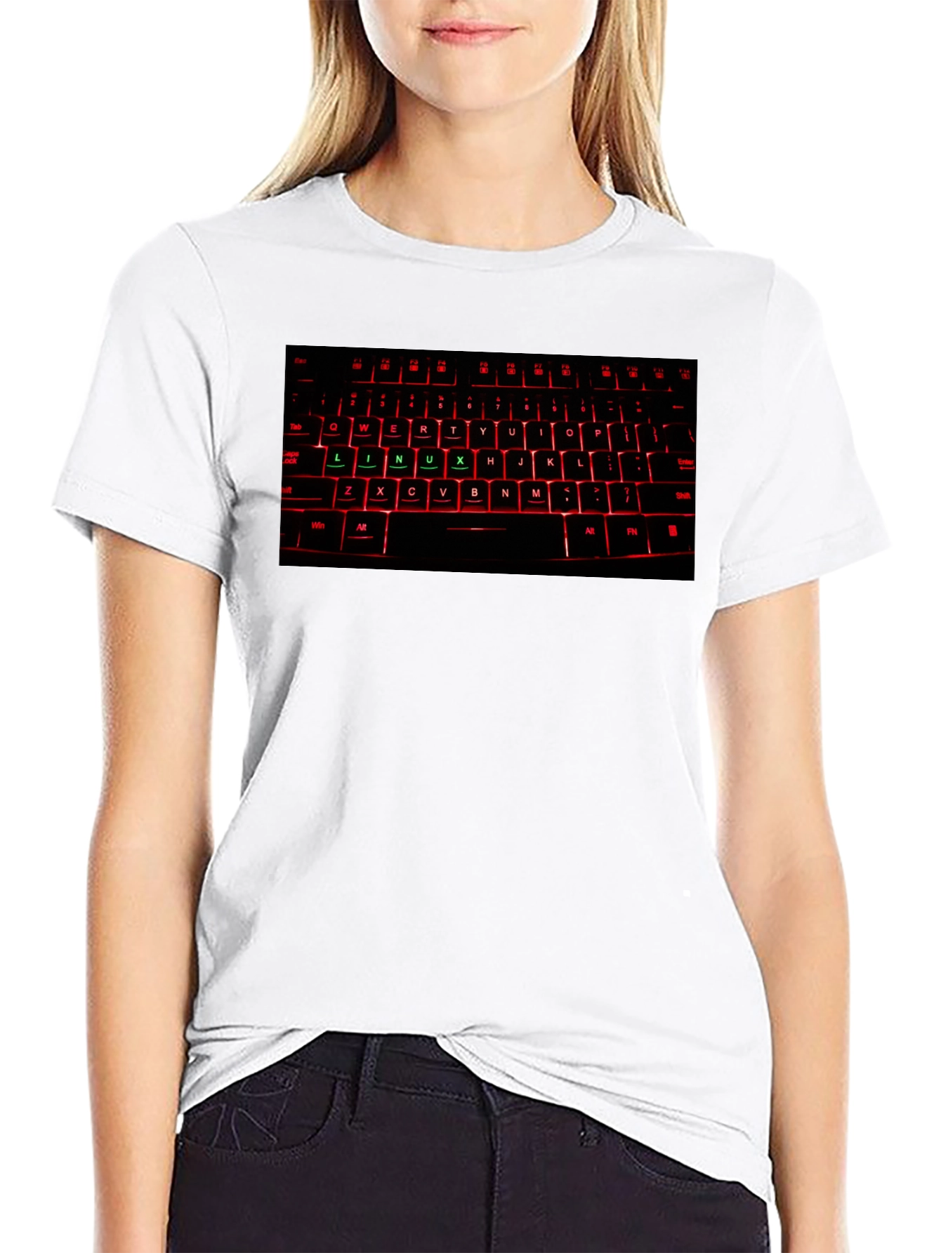 Linux Keyboard T-Shirt - Techie Gift